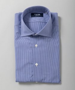 マイクロギンガムチェックシャツ　ブルー/M-L(40-84)