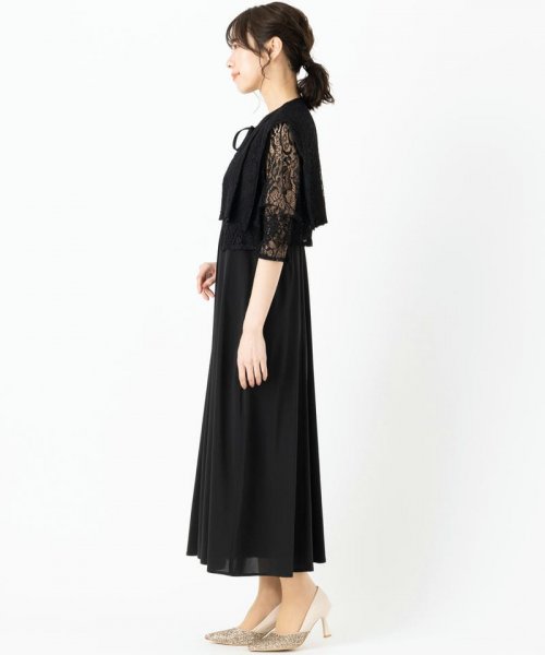 Select Shop  【ドレス2点セット】レースボレロセットキャミソールドレス　ブラック/M