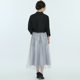 Select Shop  【ドレス3点SET】刺繍レース　シルバー/M-L