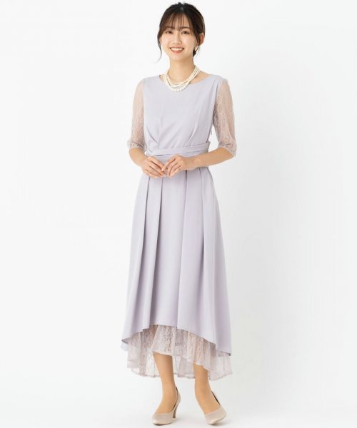 Select Shop  【ドレス2点セット】ウエストモチーフベルトドレス　ラベンダー/S