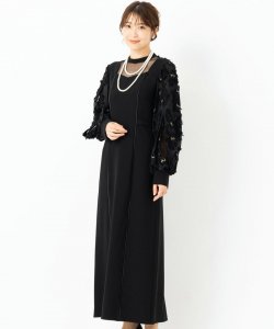 UNITED TOKYO  ユナイテッドトウキョウ　アイリスジャガードドレス　ブラック/M