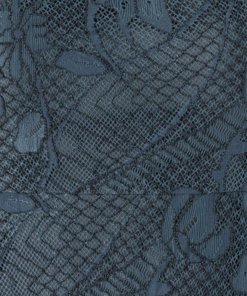 Aimer  【ドレス2点SET】エメ 配色コードレース袖付きフレアドレス ダークグリーン/L