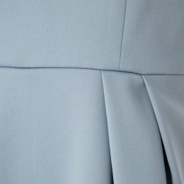 Aimer  エメ　スタンドカラーサテンタイトドレス　グレイッシュブルー/L