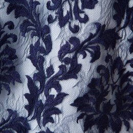 GRACE CONTINENTAL  グレースコンチネンタル　刺繍マーメイドドレス　ネイビー/M
