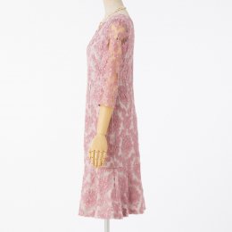 GRACE CONTINENTAL  グレースコンチネンタル　刺繍マーメイドドレス　ピンク/M
