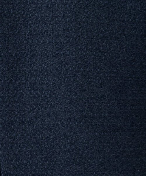 OPAQUE.CLIP  【スーツ3点SET】 コットンツイードジャケット&ワイドパンツスーツ　ネイビー/M