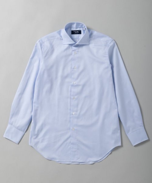 Maker's Shirt 鎌倉  フランチェーゼ・マイクロツイルシャツ　サックスブルー/M-L(40-84)