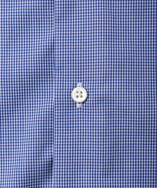 Maker's Shirt 鎌倉  マイクロギンガムチェックシャツ　ブルー/M-L(40-84)