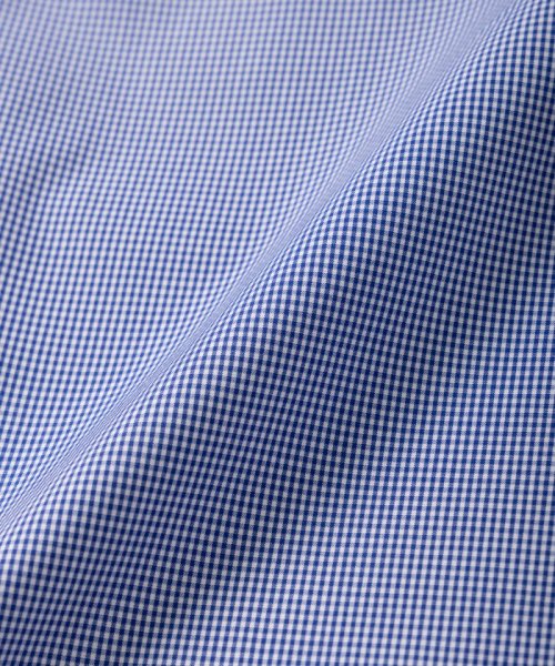 Maker's Shirt 鎌倉  マイクロギンガムチェックシャツ　ブルー/M-L(40-84)