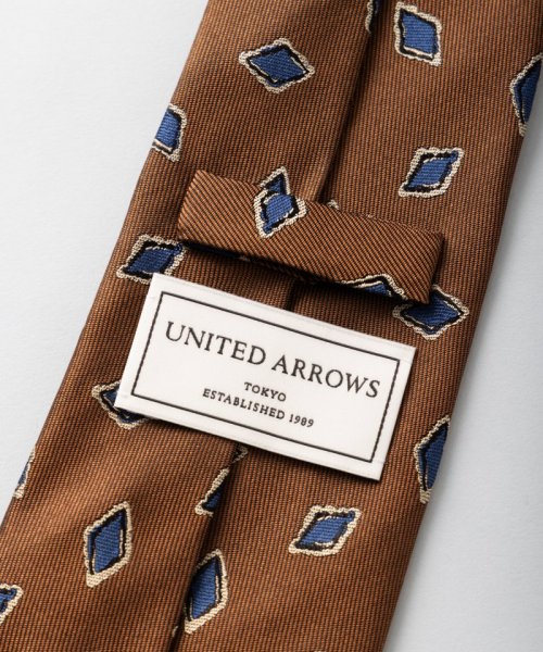 UNITED ARROWS  ユナイテッドアローズ　【セット】小紋ネクタイ&シルクチーフセット　ブラウン