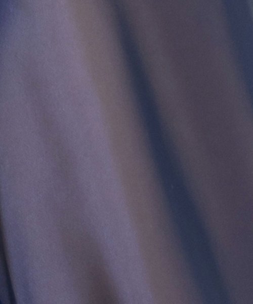 PREFERENCE  プリファレンス　リーフ刺繍切り替えシフォンロングドレス　ブルーネイビー/M