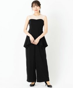 Dorry･Doll  ドリードール　 ペプラムワイドパンツドレス　ブラック/M
