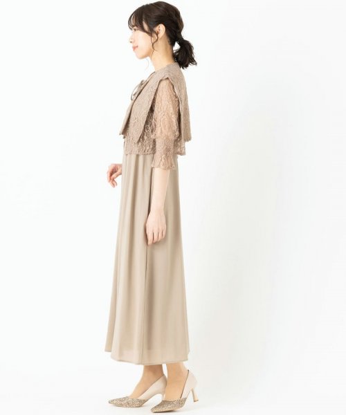 Select Shop  【ドレス2点セット】	レースボレロセットキャミソールドレス　ベージュ/M