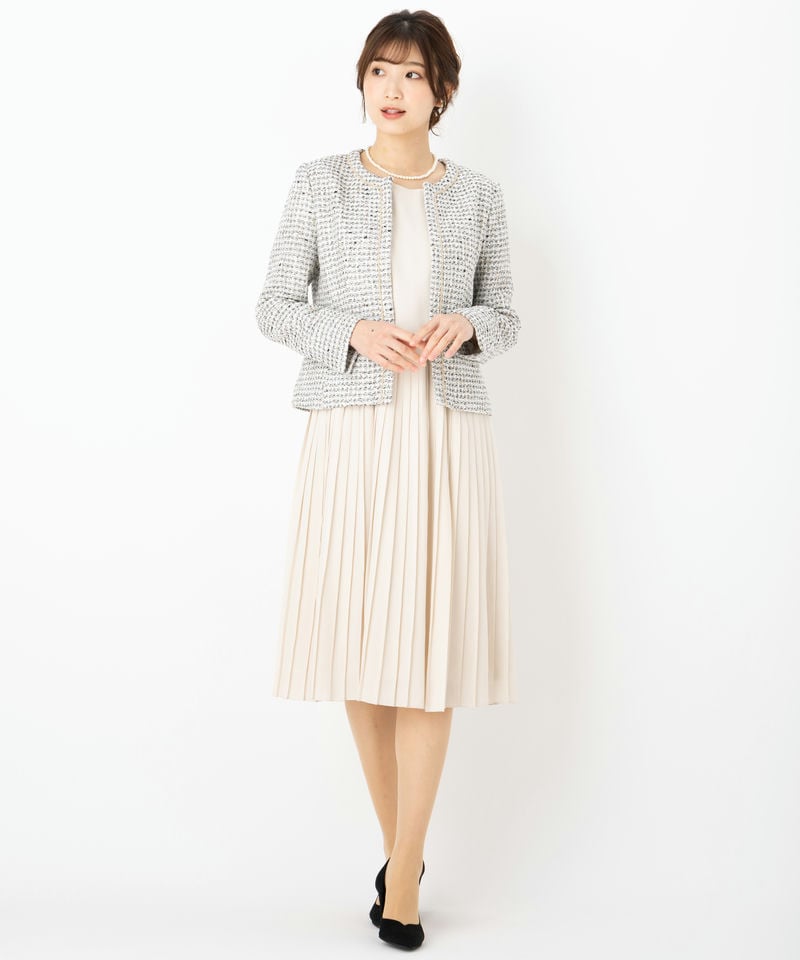 Select Shop 【スーツ2点SET】ミックスツイードジャケット&ワンピース