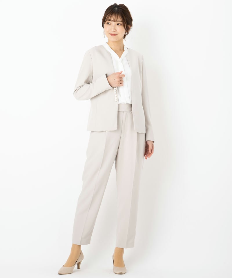 Select Shop 【スーツ3点SET】パールカラーレスジャケット+パンツ+
