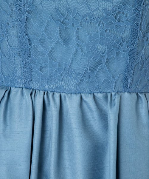 Aimer  【ドレス2点セット】エメ　スカラレース×羽二重シャンタンドレス　ブルー/S-M