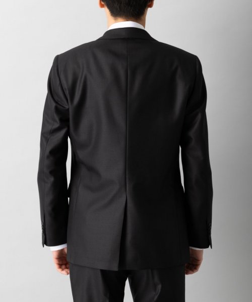 Select Shop  スリムフィットシャイニースキンスリーピーススーツ　ブラック/AB4