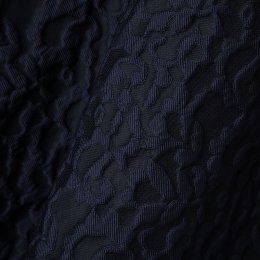 EMMEL REFINES  【マスク・ドレスセット】フラワージャカード フィット&フレア ワンピース　ネイビー/M