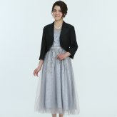 Select Shop  【ドレス3点SET】刺繍レース　シルバー/L-LL