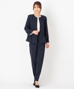 Select Shop  【スーツ3点SET】ジャケット+パンツ+ブラウス　ネイビー/L