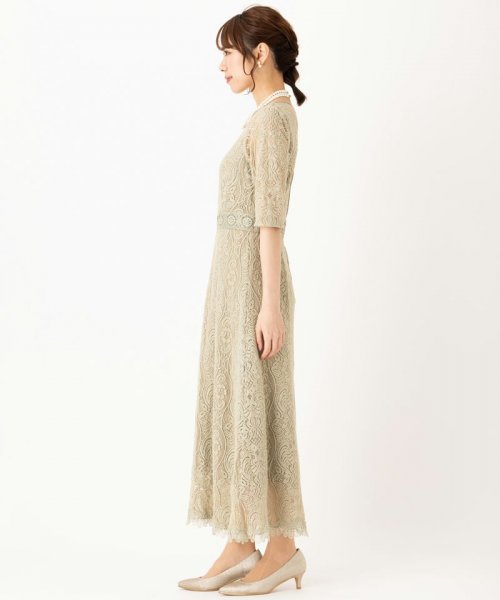 Select Shop  【ドレス2点セット】クラシカルレースドレス　ライトグリーン/M