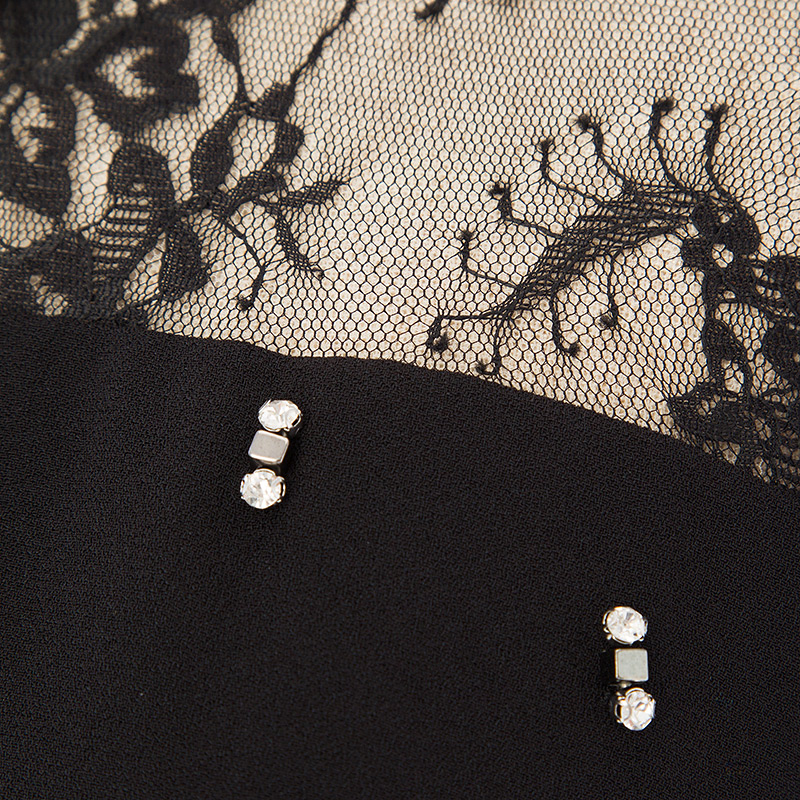 GRACE CONTINENTAL グレースコンチネンタル 刺繍ワイドサロペット  ブラック/S-M｜結婚式パーティーのレンタルドレス・アイテムはCariru