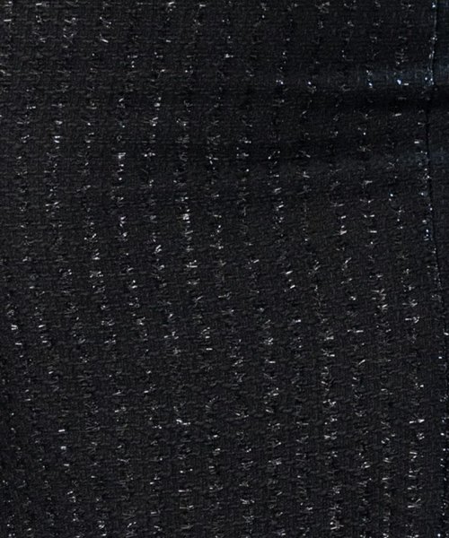 Leja  レジャ　花柄刺繍ボレロ&ワッフルIラインタイトスリットドレス　ブラック/M