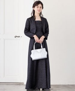 Select Shop  【ドレス3点セット】クラシックジャガードドレス　ブラック/M