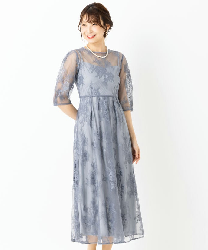 【YUMI KATSURA for CELFORD】リボンレースドレス