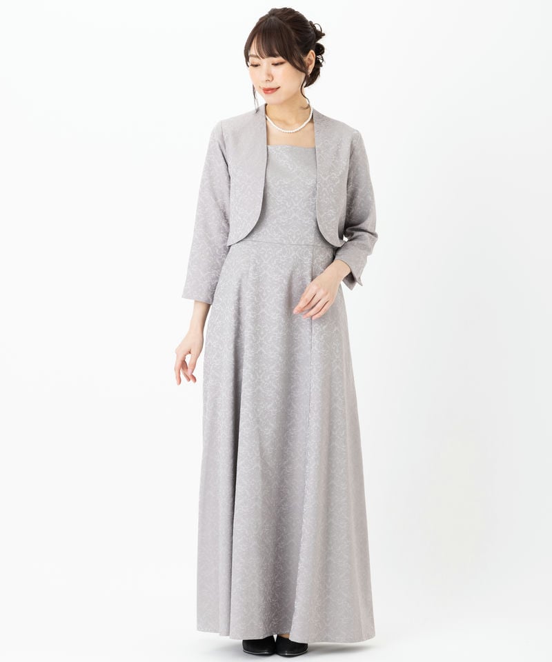 Select Shop 【ドレス3点セット】クラシックジャガードドレス シルバー ...