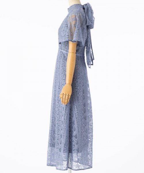 FRAY I.D  フレイアイディー　フローティング刺繍ドレス　ブルー/M