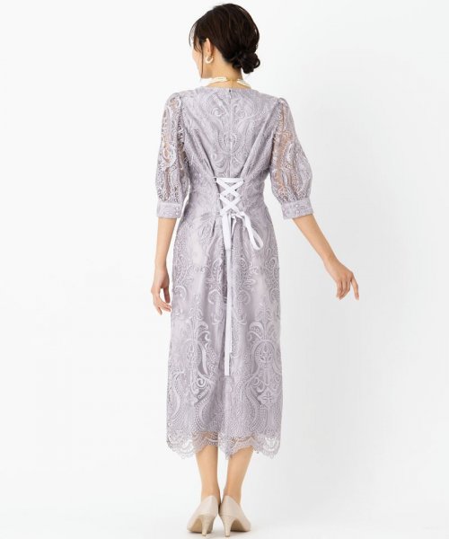 Select Shop  【ドレス2点セット】エンブロイダリーコクーンドレス　ライトラベンダー/M