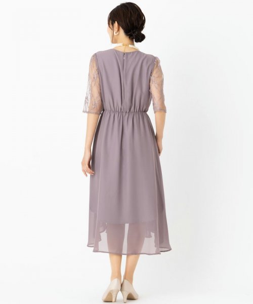 Select Shop  【ドレス2点セット】オーガンジーレースドレス　グレージュ/L