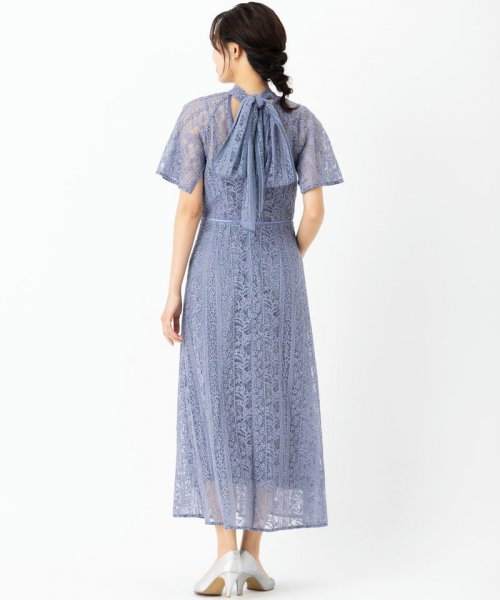 FRAY I.D  フレイアイディー　フローティング刺繍ドレス　ブルー/M