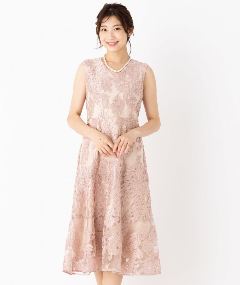 ルイルエブティック　グレースコンチネンタル　ドレス　結婚式ワンピース　ピンク