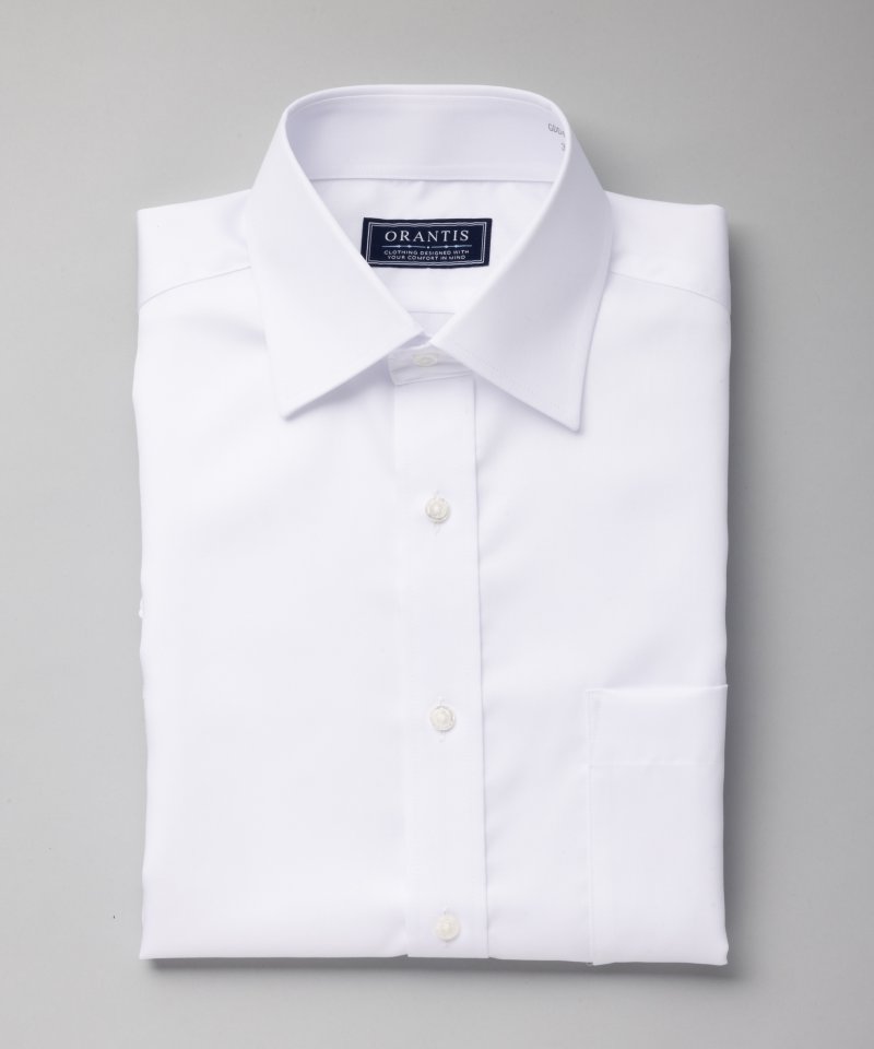 Select Shop  レギュラーフィットセミワイドカラーブロードシャツ　ホワイト/3L(45-86)