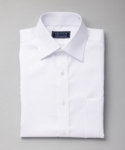 Select Shop  レギュラーフィットセミワイドカラーブロードシャツ　ホワイト/LL(43-84)