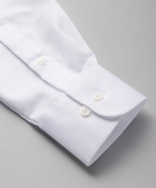 Select Shop  レギュラーフィットセミワイドカラーブロードシャツ　ホワイト/LL(43-86)