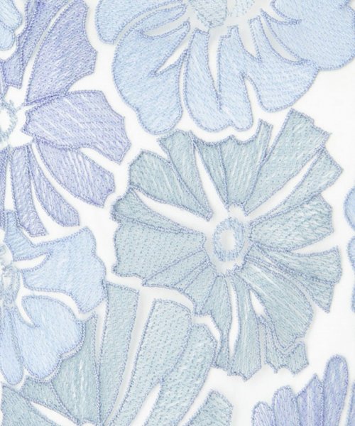 GRACE CONTINENTAL  グレースコンチネンタル　マルチフラワー刺繍ドレス　ブルー/S-M