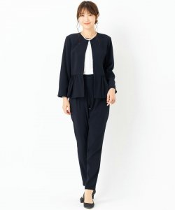 Select Shop  【スーツ3点SET】ジャケット+パンツ+ブラウス　ネイビー/M