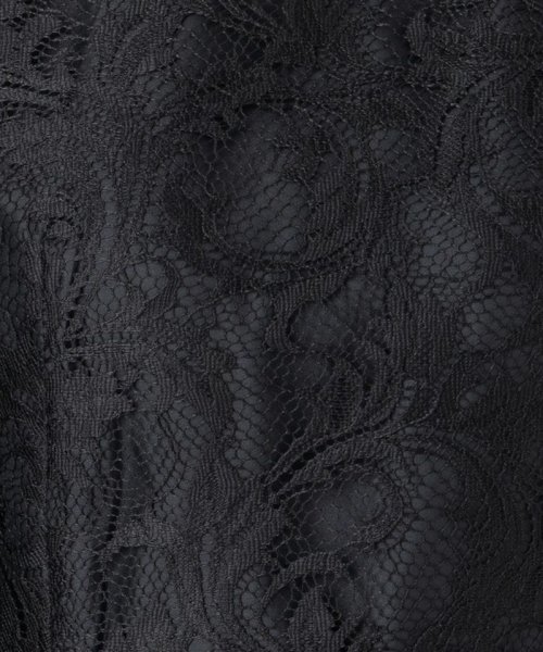 Aimer  エメ　フレアスリーブレースマーメイドラインドレス　ブラック/M