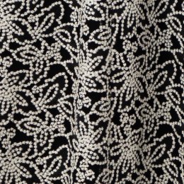 LilyBrown  リリーブラウン　レイヤード刺繍チュールドレス　ブラック/M