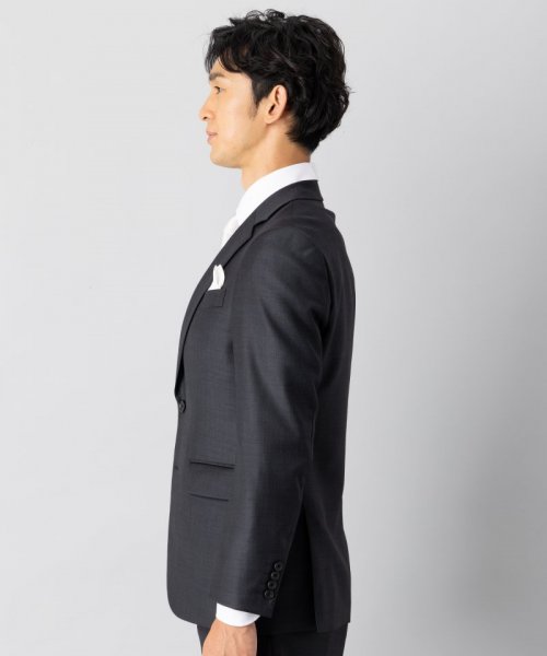 TAKEO KIKUCHI  タケオキクチ　シャイニーシャークピンヘッドスーツ　チャコールグレー/L(A6)