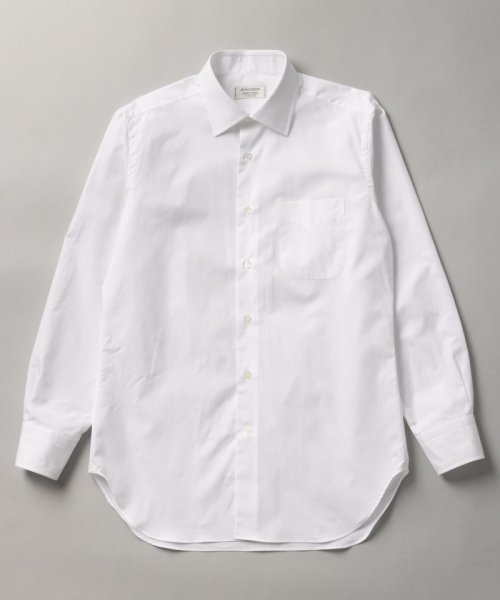 HITOYOSHI  ヒトヨシ　レギュラーフィットブロードセミワイドカラーシャツ　ホワイト/M(39-82)