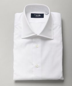 Maker's Shirt 鎌倉  ブロードクロスセミワイドカラーシャツ　ホワイト/L-LL(42-86)
