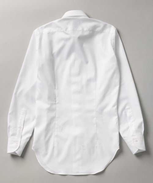 HITOYOSHI  ヒトヨシ　スリムフィットツイルワイドカラーシャツ　ホワイト/L-LL(42-86)