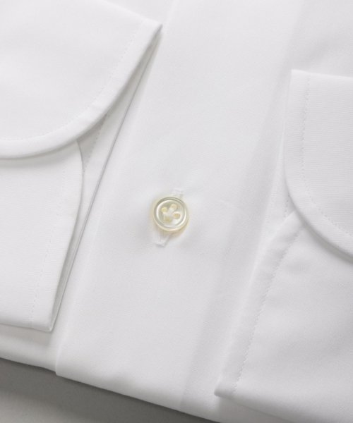 La Fête Bleu  ラフェッタブルー　レギュラーフィットブロードレギュラーカラーシャツ　ホワイト/S-M(38-80)