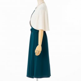 Je super  【ドレス3点セット】ジュシュペール　配色ねじりリボンドレスセット　ブルーグリーン/M