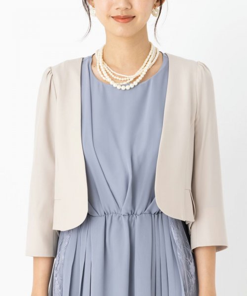 Select Shop  【ドレス3点セット】オーガンジーレースドレス　ブルーグレー/LL