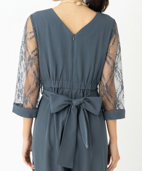 Select Shop  ウエストクロスパンツドレス　ブルーグレー/M